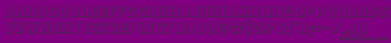 frombondwithlove3d-Schriftart – Schwarze Schriften auf violettem Hintergrund