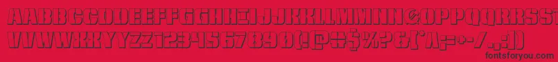 frombondwithlove3d Font – Black Fonts on Red Background