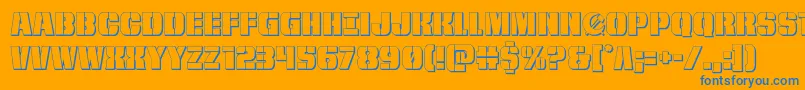 frombondwithlove3d Font – Blue Fonts on Orange Background