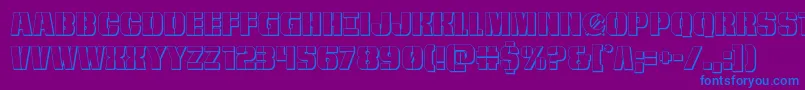 frombondwithlove3d Font – Blue Fonts on Purple Background