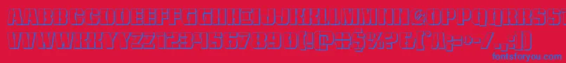 frombondwithlove3d Font – Blue Fonts on Red Background