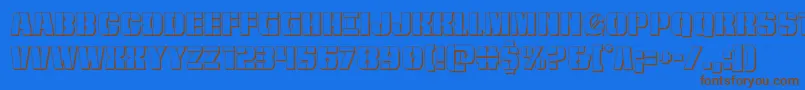 frombondwithlove3d Font – Brown Fonts on Blue Background