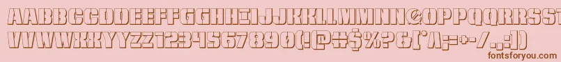 More about frombondwithlove3d Font frombondwithlove3d Font – Brown Fonts on Pink Background
