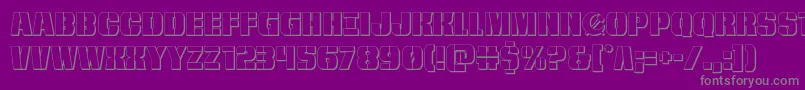 fuente frombondwithlove3d – Fuentes Grises Sobre Fondo Morado