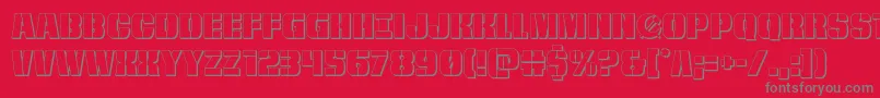 frombondwithlove3d-Schriftart – Graue Schriften auf rotem Hintergrund
