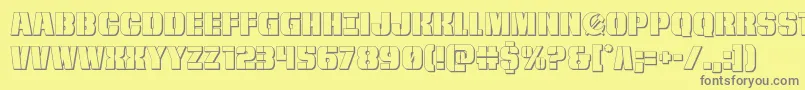 frombondwithlove3d Font – Gray Fonts on Yellow Background