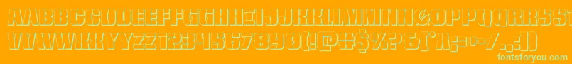 frombondwithlove3d Font – Green Fonts on Orange Background