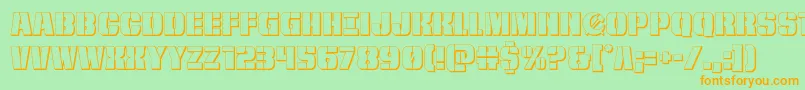 frombondwithlove3d Font – Orange Fonts on Green Background