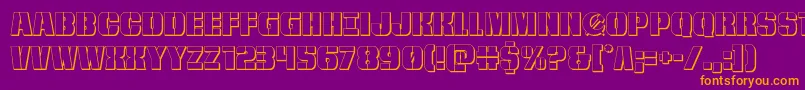 Saiba mais sobre a fonte frombondwithlove3d Fonte frombondwithlove3d – fontes laranjas em um fundo violeta