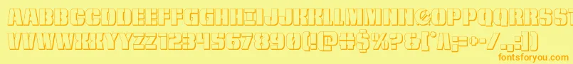 frombondwithlove3d Font – Orange Fonts on Yellow Background