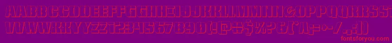 frombondwithlove3d Font – Red Fonts on Purple Background