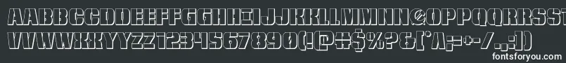 Шрифт frombondwithlove3d – белые шрифты на чёрном фоне