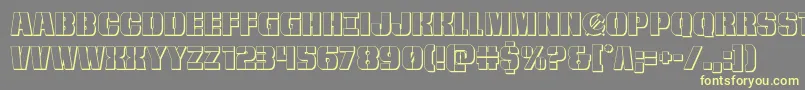 frombondwithlove3d Font – Yellow Fonts on Gray Background