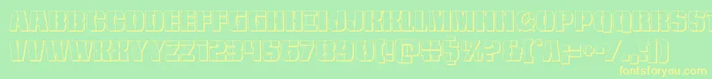 frombondwithlove3d Font – Yellow Fonts on Green Background