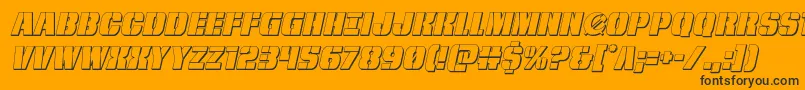 frombondwithlove3dital Font – Black Fonts on Orange Background