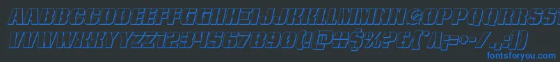 frombondwithlove3dital Font – Blue Fonts on Black Background