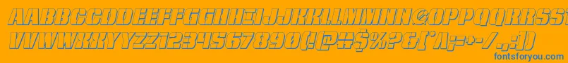 frombondwithlove3dital Font – Blue Fonts on Orange Background
