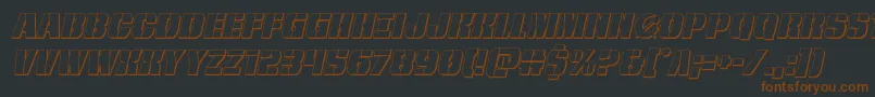 frombondwithlove3dital-Schriftart – Braune Schriften auf schwarzem Hintergrund