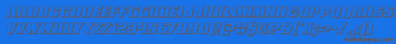 frombondwithlove3dital Font – Brown Fonts on Blue Background