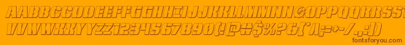 frombondwithlove3dital Font – Brown Fonts on Orange Background