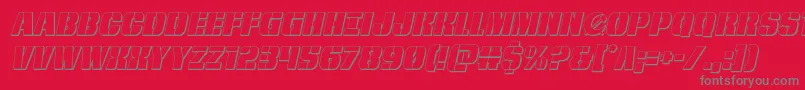 frombondwithlove3dital-Schriftart – Graue Schriften auf rotem Hintergrund