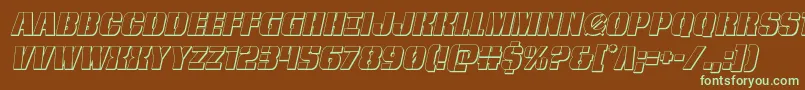 frombondwithlove3dital Font – Green Fonts on Brown Background