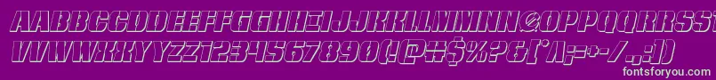 frombondwithlove3dital Font – Green Fonts on Purple Background