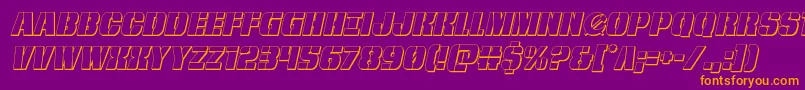 frombondwithlove3dital Font – Orange Fonts on Purple Background