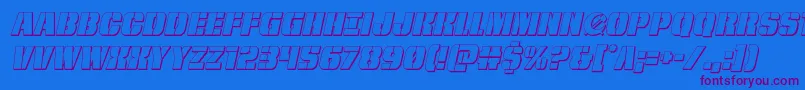 frombondwithlove3dital Font – Purple Fonts on Blue Background