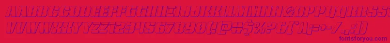 frombondwithlove3dital-Schriftart – Violette Schriften auf rotem Hintergrund