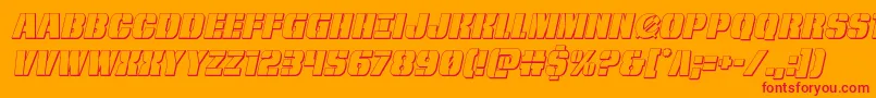 frombondwithlove3dital Font – Red Fonts on Orange Background