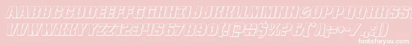 Fonte frombondwithlove3dital – fontes brancas em um fundo rosa