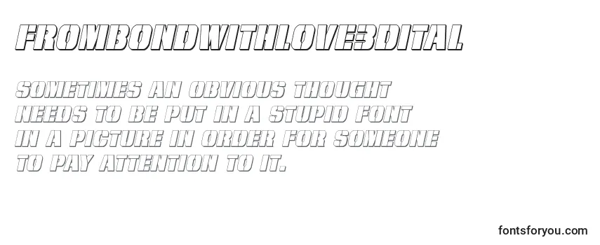 Frombondwithlove3dital (127271) Font