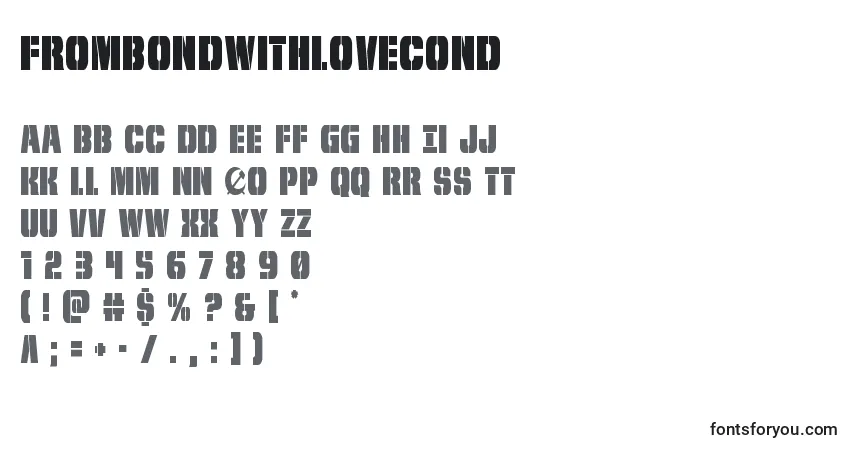 Schriftart Frombondwithlovecond (127272) – Alphabet, Zahlen, spezielle Symbole