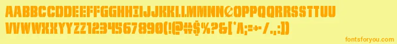 frombondwithlovecond Font – Orange Fonts on Yellow Background