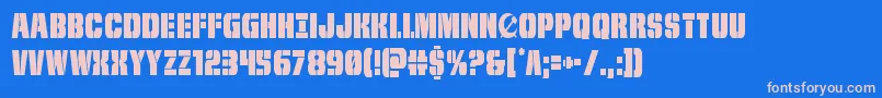 frombondwithlovecond Font – Pink Fonts on Blue Background