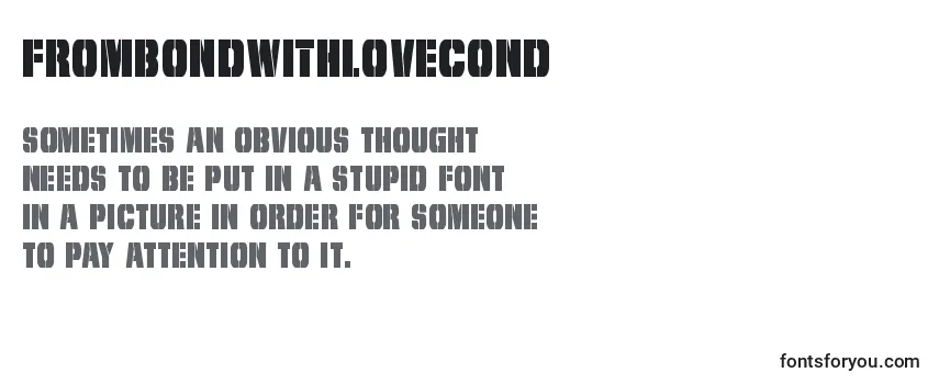 Frombondwithlovecond (127272) Font