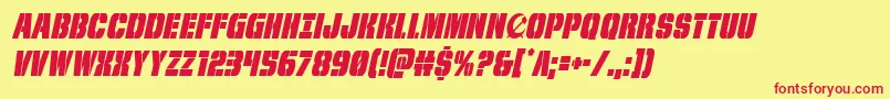 frombondwithlovecondital Font – Red Fonts on Yellow Background