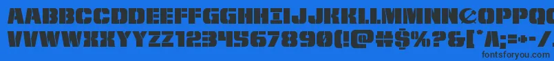 frombondwithloveexpand Font – Black Fonts on Blue Background