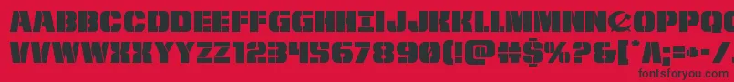 frombondwithloveexpand Font – Black Fonts on Red Background