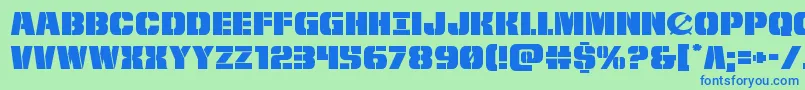 frombondwithloveexpand Font – Blue Fonts on Green Background