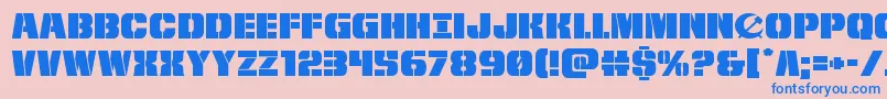 frombondwithloveexpand Font – Blue Fonts on Pink Background