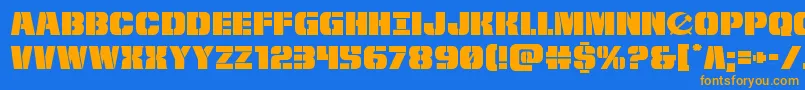 frombondwithloveexpand Font – Orange Fonts on Blue Background