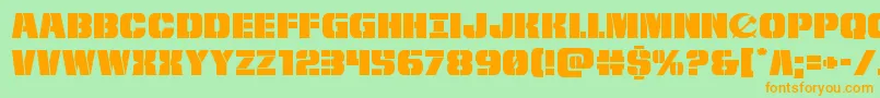 frombondwithloveexpand Font – Orange Fonts on Green Background