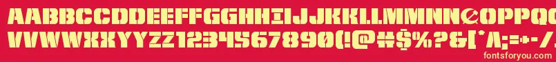 frombondwithloveexpand Font – Yellow Fonts on Red Background