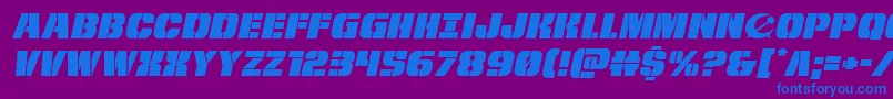 frombondwithloveexpandital Font – Blue Fonts on Purple Background