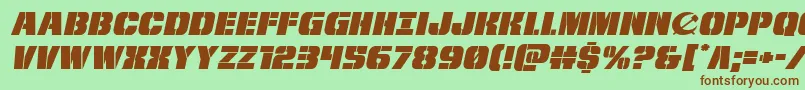frombondwithloveexpandital Font – Brown Fonts on Green Background