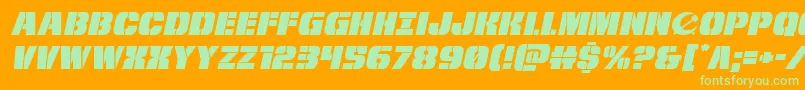 frombondwithloveexpandital Font – Green Fonts on Orange Background