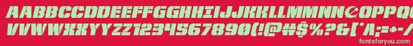 frombondwithloveexpandital Font – Green Fonts on Red Background