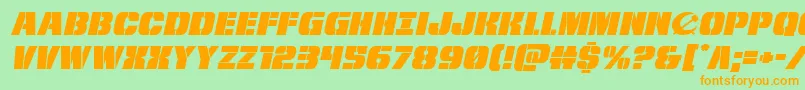 frombondwithloveexpandital Font – Orange Fonts on Green Background